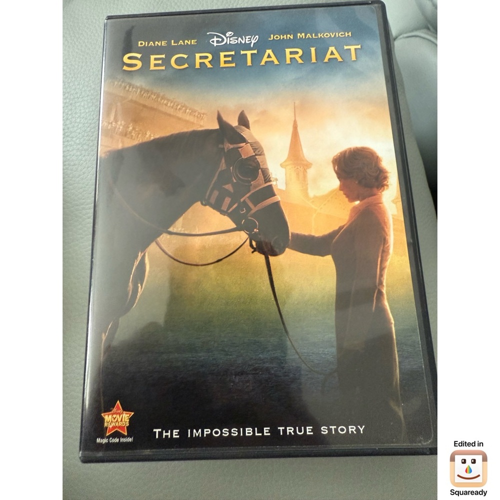 Disney Secretariat Horse Racing Movie DVD Diane Lane John Malkovich True Story